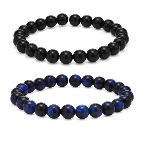 Bracelets En Chaîne Perlée 8mm Pour Hommes Et Garçons, Perles Décon... on Productcaster.