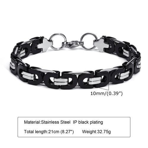 Bracelet À Chaîne Byzane Pour Hommes, Bracelets À Maillons Plats En... on Productcaster.