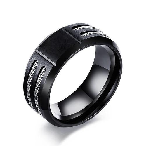 Anneau Initial Des Hommes Noirs De Mn, Bandes De Mariage Imperméabl... on Productcaster.