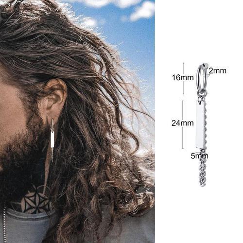 Huggie ¿ Boucles D'oreilles Créoles En Acier Inoxydable Pour Hommes... on Productcaster.