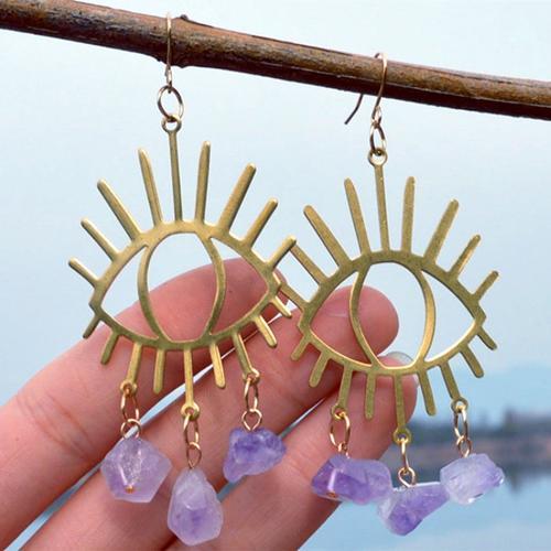 Boucles D'oreilles En Cristal Brut Pour Les Yeux, Boucles D'oreille... on Productcaster.