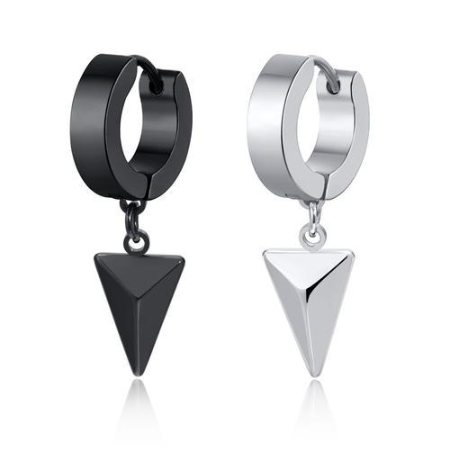 Boucles D'oreilles Huggie En Forme De Cône Triangulaire Pour Hommes... on Productcaster.