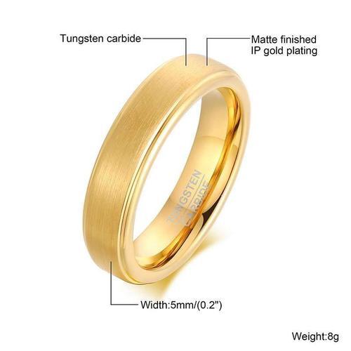 Bague En Tungstène Pour Hommes, Bague De Mariage En Tungstène, Bagu... on Productcaster.