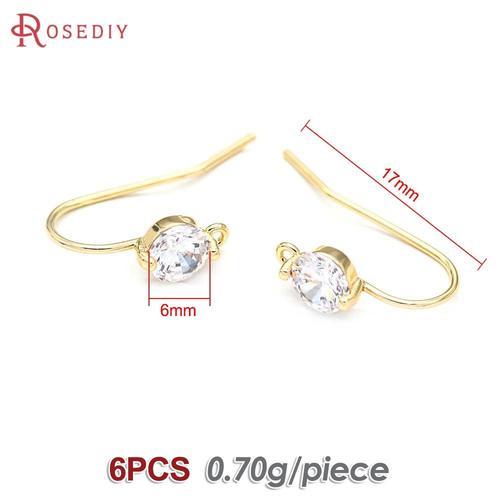 Boucles D'oreilles En Or 18 Carats En Laiton Pour Femme, Forme De G... on Productcaster.