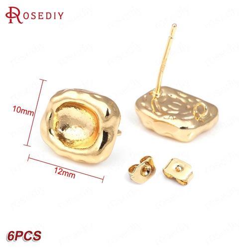 Boucles D'oreilles En Laiton Couleur Or 24k, C?ur Carré, Forme Spéc... on Productcaster.