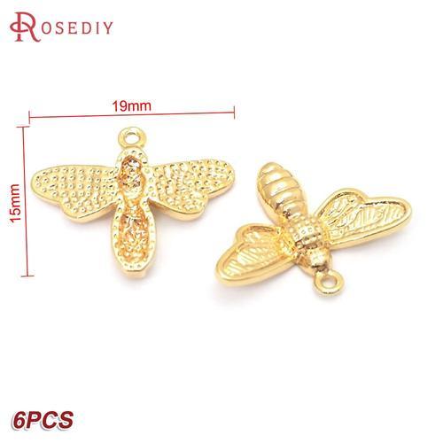 Breloques En Laiton Couleur Or 24k, Abeille Libellule, Pendentifs, ... on Productcaster.