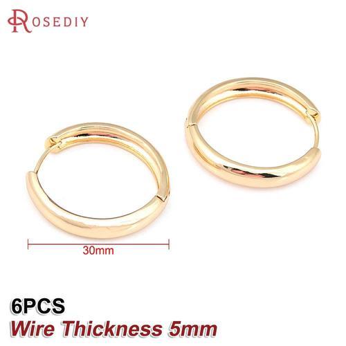 Boucles D'oreilles En Laiton, Couleur Or 24k, Cercle Rond Ovale, Ca... on Productcaster.