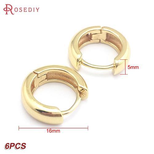 Boucles D'oreilles En Laiton, Couleur Or 24k, Cercle Rond Ovale, Ca... on Productcaster.