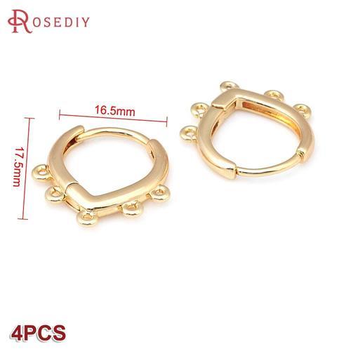 Boucles D'oreilles En Laiton, Couleur Or 24k, Cercle Rond Ovale, Ca... on Productcaster.