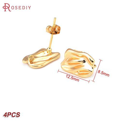 Boucles D'oreilles En Laiton Couleur Or 24k, Bijoux, N?ud De Fleur,... on Productcaster.