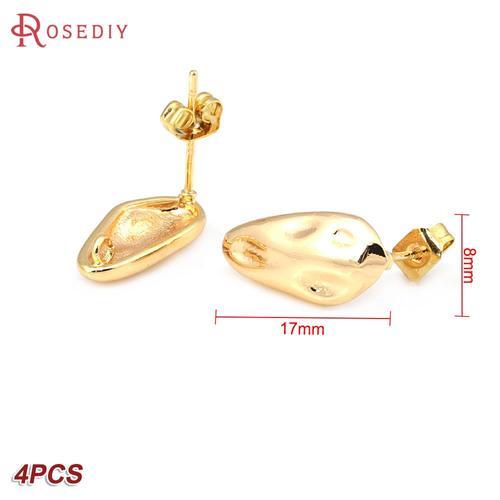 Boucles D'oreilles En Laiton Couleur Or 24k, Bijoux, N?ud De Fleur,... on Productcaster.