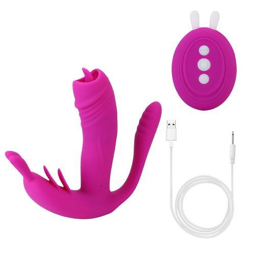 Vibromasseur À Léchage De Langue 3 En 1, 12 Modes, Gode Chauffant P... on Productcaster.