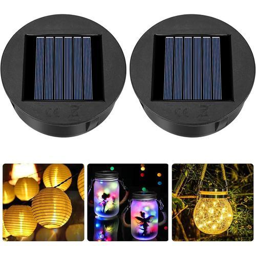 Noir Lot De 2 Couvercles De Rechange Solaires De 8 Cm Pour Lampes S... on Productcaster.