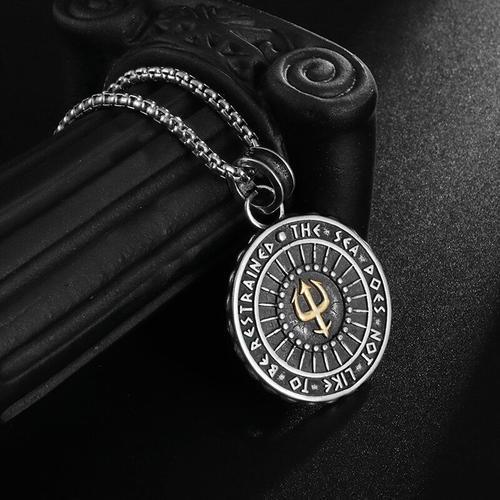 Collier Boussole Fine Viking Pour Homme, Pendentif Trident Vintage ... on Productcaster.