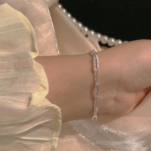 Bracelet Double Coeur En Argent Pour Femme, Bijoux Fins, Cadeau De ... on Productcaster.