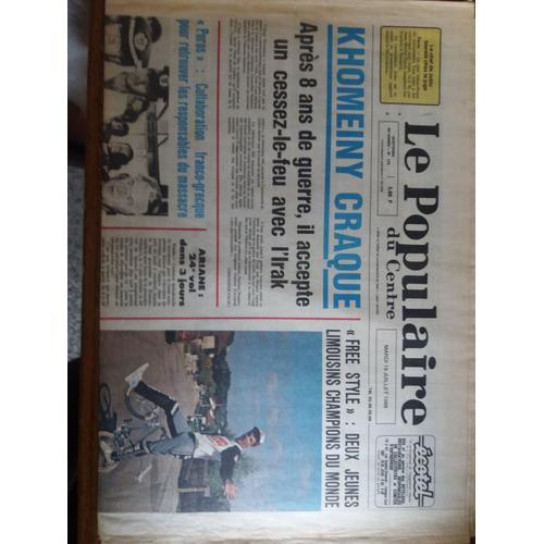 Journal "Le Populaire Du Centre" Numéro 170 Du 19 Juillet 1988 on Productcaster.