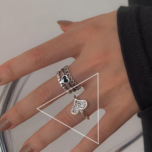 Xiyanike ¿ Bague Multicouche En Forme De C?Ur Pour Femme, Couleur A... on Productcaster.