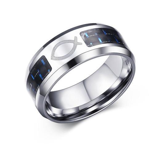 Vnox ¿ Bague En Fibre De Carbone Avec Motif Gravé Pour Homme, Annea... on Productcaster.