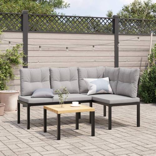 Vidaxl Bancs De Jardin Avec Coussins Lot De 2 Acier Enduit De Poudre on Productcaster.