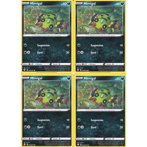 4 Cartes Pokemon - Mimigal - 043/072 - Épée Et Bouclier 4,5 - Desti... on Productcaster.