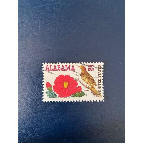 Timbre Poste Fleur Et Oiseau- Camelia 1969 Etats Unis -United States on Productcaster.