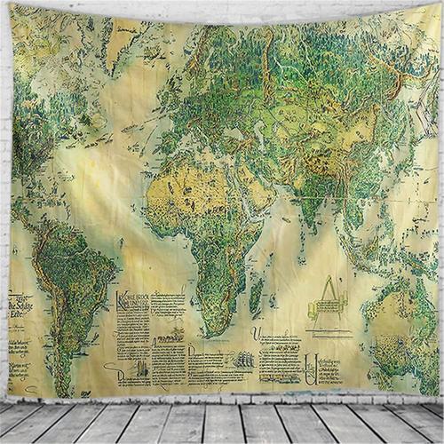 Tapisserie D¿¿Corative De Fond De Carte Du Monde, D¿¿Coration Mural... on Productcaster.