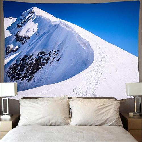 Belle Neige Montagne For¿ot Cr¿¿Puscule Paysage Tapisserie Polyeste... on Productcaster.