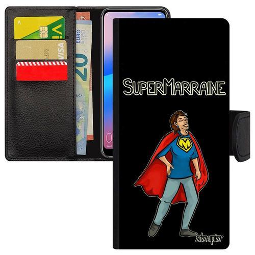 Coque Iphone 12 Pro Max Super Marraine Heros Etui Noir Cadeau D'ann... on Productcaster.