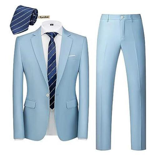 Costume Homme Uni 3 Pièces De Slim Fête Soirée Mariage Business Fit... on Productcaster.