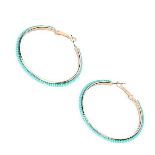 Boucles D'oreilles En Forme De Cerceau Pour Femmes, 1 Paire, Perles... on Productcaster.