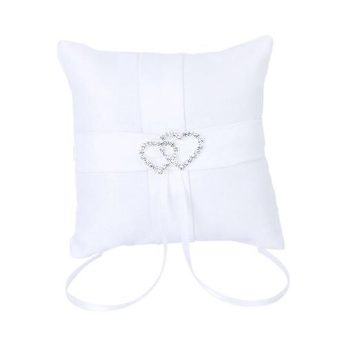 Coussin D'oreiller Double C?Ur Blanc, Anneau De Poche Pour Fête De ... on Productcaster.