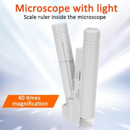 Mini Microscope Portable 40x Loupe Led Pour L'identification Des Bi... on Productcaster.