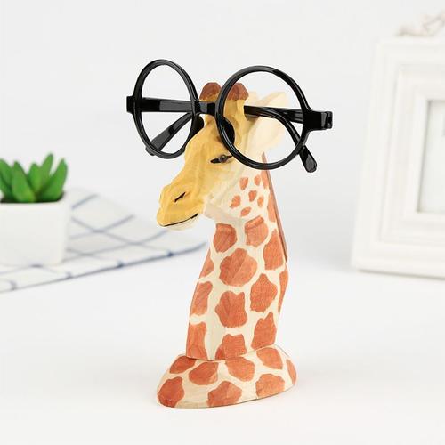 Porte Lunettes En Bois Sculpté À La Main, Support De Girafe Pour Bu... on Productcaster.