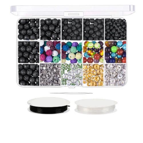 En Vrac Noir Lave 750 Perles Bracelet Bijoux À Bricoler Soi Même Fa... on Productcaster.