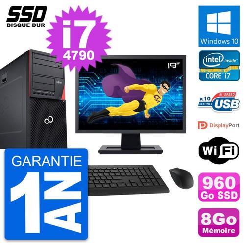 PC Tour Fujitsu P720 Ecran 19" Intel i7-4790 RAM 8Go SSD 960Go Wind... on Productcaster.