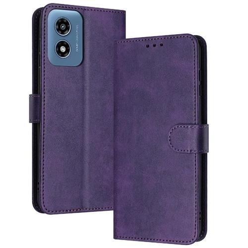 Flip Étui Pour Motorola Moto G Play 2024 Couleur Pure Avec Boucle B... on Productcaster.