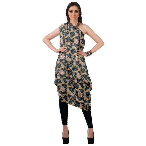 Moomaya Capot Des Femmes Une Paule Imprime Kurti Robe Sans Manches ... on Productcaster.