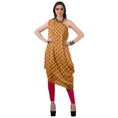 Moomaya Capot Des Femmes Une Paule Imprime Kurti Robe Sans Manches ... on Productcaster.