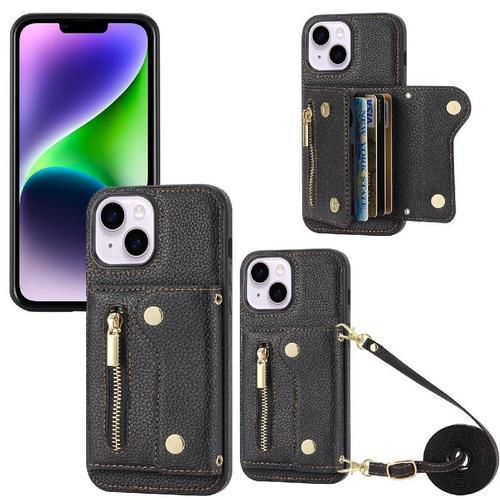 Étui Pour Iphone 14 Pro Max Fentes Pour Cartes Longue Sangle Léger ... on Productcaster.