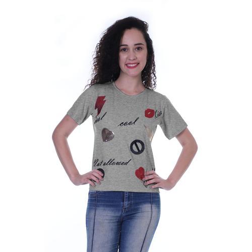 Moomaya Womens Brod Paillettes T-Shirt Manches Courtes W / Col Rond... on Productcaster.