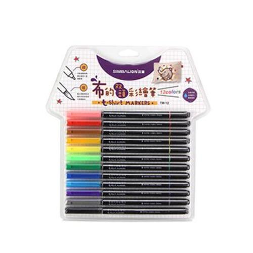 Simbalion Tissu Et T-Shirt Doublure Marqueur 12 Couleurs Double-Têt... on Productcaster.