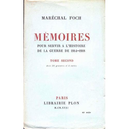 Memoires Pour Servir A L'histoire De La Guerre De 1914 -1918. on Productcaster.