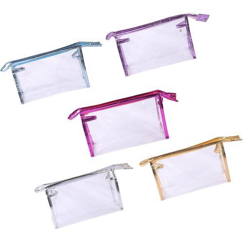 Lot de 5 sacs de voyage transparents en cuir PU, cinq couleurs, tro... on Productcaster.