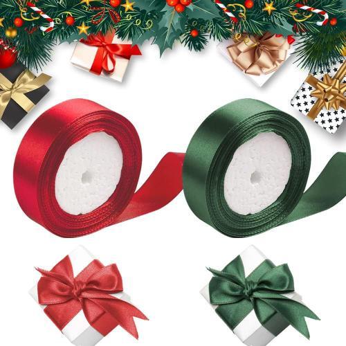 2 Rouleaux Rubans de Noël Ruban Arc Ruban Polyester Satin Rubans de... on Productcaster.