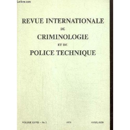 Revue Internationale De Criminologie Et De Police Technique, Volume... on Productcaster.