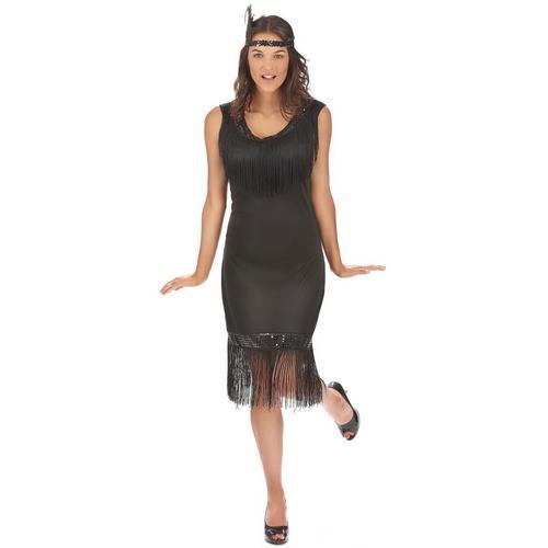 D?Guisement Robe Charleston Noire Femme - Taille: L on Productcaster.