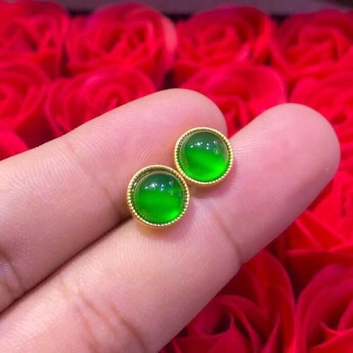 Boucles D'oreilles En Jaspe Vert Pour Femmes, Nouveau Design Origin... on Productcaster.