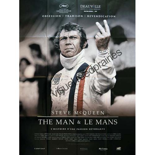 Steve Mcqueen : The Man &/Et Le Mans - Véritable Affiche De Cinéma ... on Productcaster.