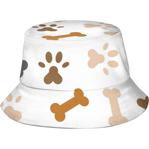 Chapeau De P¿ocheur Avec Empreinte De Chien Et Os De Chien - Chapea... on Productcaster.