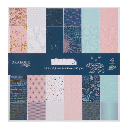 Lot De 6 Feuilles Papiers Imprimés Constellations on Productcaster.